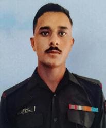 Rifleman Ravi Kumar, who made the supreme sacrifice during the encounter in Rajouri district on Tuesday. (PTI Photo)