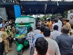 The MNS party protested at Mulund toll plaza on Wednesday demanding reduction in the toll charges set to rise on October 1. 