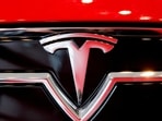 A Tesla logo on a Model S is photographed inside of a Tesla dealership. (REUTERS/Used only for representation)
