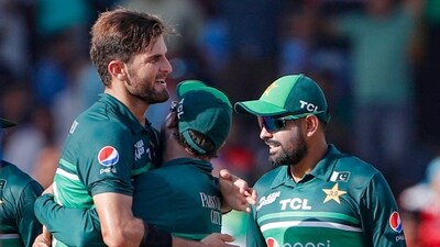 Pakistan's Shaheen Afridi celebrates with Babar Azam and Imam-ul-Haq (ANI ) Pakistan's Shaheen Afridi celebrates with Babar Azam and Imam-ul-Haq (ANI )