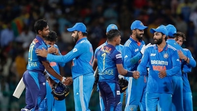 India's captain Rohit Sharma and Sri Lanka's Matheesha Pathirana shake hands after their Super Fours match in the Asia Cup 2023 (ANI) India's captain Rohit Sharma and Sri Lanka's Matheesha Pathirana shake hands after their Super Fours match in the Asia Cup 2023 (ANI)