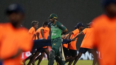 They seemed to lose steam after Shafique fell for 52. Mohammad Rizwan struggled while Mohammad Nawaz fell for cheap. Rain disrupted proceedings once again just after the latter fell. (ANI) They seemed to lose steam after Shafique fell for 52. Mohammad Rizwan struggled while Mohammad Nawaz fell for cheap. Rain disrupted proceedings once again just after the latter fell. (ANI)