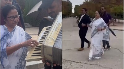West Bengal chief minister Mamata Banerjee in Madrid, Spain on Thursday. (Instagram/mamataofficia) West Bengal chief minister Mamata Banerjee in Madrid, Spain on Thursday. (Instagram/mamataofficia)