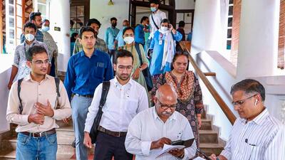 Health workers at a control room set up amid Nipah virus outbreak in Kerala (PTI) Health workers at a control room set up amid Nipah virus outbreak in Kerala (PTI)
