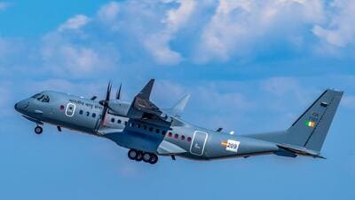 IAF’s C-295 is expected to take part in the upcoming Air Force Day parade. (PTI) IAF’s C-295 is expected to take part in the upcoming Air Force Day parade. (PTI)