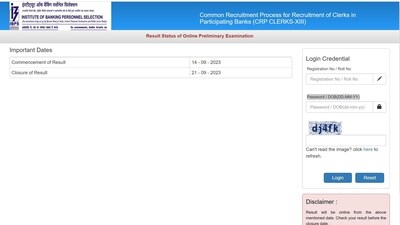 IBPS releases preliminary exam results for CRP Clerks XIII recruitment 2024-25, download till September 21 IBPS releases preliminary exam results for CRP Clerks XIII recruitment 2024-25, download till September 21