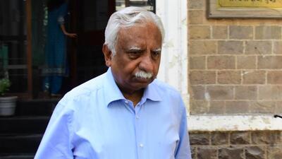 Mumbai, India - 20 Mar, 2020: Former Jet Airways Chairman Naresh Goyal alongwith wife Anita Goyal at ED office regarding Jet Airways case, in Mumbai, India, on Friday, 20 Mar, 2020. (Photo by Bhushan Koyande/HT) Mumbai, India - 20 Mar, 2020: Former Jet Airways Chairman Naresh Goyal alongwith wife Anita Goyal at ED office regarding Jet Airways case, in Mumbai, India, on Friday, 20 Mar, 2020. (Photo by Bhushan Koyande/HT)