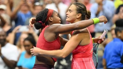 USA's Coco Gauff hugs Belarus's Aryna Sabalenka after winning the US Open tennis tournament women's singles final (AFP) USA's Coco Gauff hugs Belarus's Aryna Sabalenka after winning the US Open tennis tournament women's singles final (AFP)