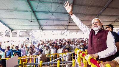 The prime minister was speaking at the foundation stone laying ceremony of a ₹49,000-crore petrochemicals complex in MP. (PTI Photo) The prime minister was speaking at the foundation stone laying ceremony of a ₹49,000-crore petrochemicals complex in MP. (PTI Photo)
