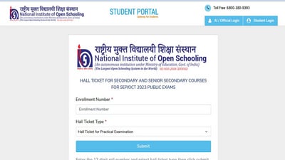 NIOS 10th, 12th Hall Ticket 2023 for practical exam out, download link here NIOS 10th, 12th Hall Ticket 2023 for practical exam out, download link here