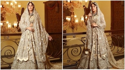 Huma Qureshi recently made headlines as she walked the ramp for Varun Bahl at a fashion show in Kashmir. The stunning actress set the fashion tone for the upcoming festive season, transforming into an ethereal Indian princess in exquisite lehenga attire. Complemented by traditional Indian jewellery and flawless make-up, she left her fans swooning. (Instagram/@iamhumaq) Huma Qureshi recently made headlines as she walked the ramp for Varun Bahl at a fashion show in Kashmir. The stunning actress set the fashion tone for the upcoming festive season, transforming into an ethereal Indian princess in exquisite lehenga attire. Complemented by traditional Indian jewellery and flawless make-up, she left her fans swooning. (Instagram/@iamhumaq)