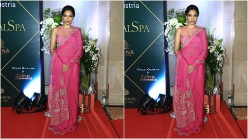 Sobhita Dhulipala in a pink saree attends the Globaspa Awards 2023. (HT Photo/Varinder Chawla) Sobhita Dhulipala in a pink saree attends the Globaspa Awards 2023. (HT Photo/Varinder Chawla)