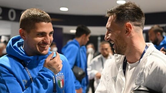 Lionel Messi posted a photo with Marco Verratti.