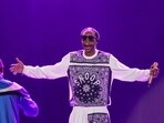 Rapper Snoop Dogg performs during a celebration of hip hop, as the music genre turns 50 years old, at Yankee Stadium in the Bronx, in New York, U.S., August 12, 2023. REUTERS/Eduardo Munoz