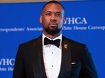 FILE - Lawrence Jones attends the 2019 White House Correspondents' Association dinner on April 27, 2019, in Washington. Jones will join co-hosts Steve Doocy, Ainsley Earhardt and Brian Kilmeade on "FOX & Friends." (Photo by Charles Sykes/Invision/AP, File)