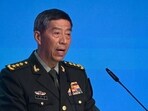 China's Defence Minister Li Shangfu addresses a speech during the Moscow Conference on International Security in Kubinka, in the outskirts of Moscow, on August 15.