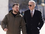 Volodymyr Zelensky and Joe Biden