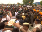 Panipat: Massive gathering at Major Aashish Dhonchak's Panipat village to pay last respect to the army officer. Panipat: Massive gathering at Major Aashish Dhonchak's Panipat village to pay last respect to the army officer.