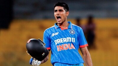 India's Shubman Gill celebrates his century during their Super Fours match against Bangladesh in the Asia Cup 2023, at R.Premadasa Stadium, in Colombo (ANI ) India's Shubman Gill celebrates his century during their Super Fours match against Bangladesh in the Asia Cup 2023, at R.Premadasa Stadium, in Colombo (ANI )