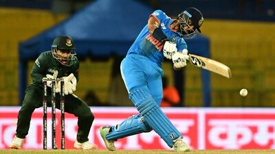 Axar Patel then gave India hope with a late surge. He scored 42 in 34 balls but was dismissed off fourth ball in the second last over. While Mohammed Shami hit a four in the last over, he was run out off the fifth ball and that sealed the deal for Bangladesh. (AFP) Axar Patel then gave India hope with a late surge. He scored 42 in 34 balls but was dismissed off fourth ball in the second last over. While Mohammed Shami hit a four in the last over, he was run out off the fifth ball and that sealed the deal for Bangladesh. (AFP)