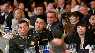 China’s defence minister Li Shangfu attends the 20th IISS Shangri-La Dialogue in Singapore June 2, 2023. (REUTERS) China’s defence minister Li Shangfu attends the 20th IISS Shangri-La Dialogue in Singapore June 2, 2023. (REUTERS)