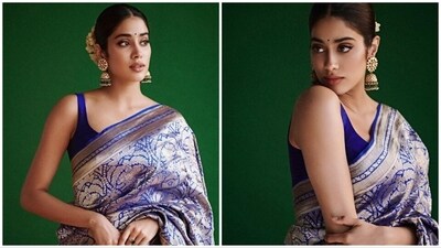 Janhvi Kapoor: Embrace a blend of tradition and style by adorning a breathtaking Banarasi silk saree, complemented with vintage accessories from your mother's or grandmother's collection. (Instagram/@janhvikapoor) Janhvi Kapoor: Embrace a blend of tradition and style by adorning a breathtaking Banarasi silk saree, complemented with vintage accessories from your mother's or grandmother's collection. (Instagram/@janhvikapoor)