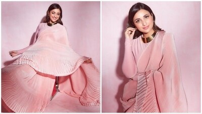 Parineeti Chopra: Command attention by draping a saree with a modern twist, akin to Parineeti's style in these images. Pair it with contemporary jewelry and a sleek hairstyle. (Instagram/@parineetichopra) Parineeti Chopra: Command attention by draping a saree with a modern twist, akin to Parineeti's style in these images. Pair it with contemporary jewelry and a sleek hairstyle. (Instagram/@parineetichopra)