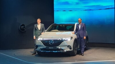 Mercedes EQE is the electric equivalent of the GLE SUV and is offered in the single-spec EQE 500 4MATIC variant priced at ₹1.39 crore (ex-showroom, India). Mercedes EQE is the electric equivalent of the GLE SUV and is offered in the single-spec EQE 500 4MATIC variant priced at ₹1.39 crore (ex-showroom, India).