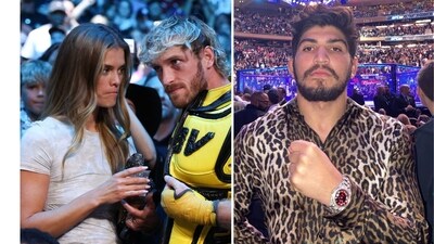 Dillon Danis (R) has been brutally attacking Logan Paul and Nina Agdal (L) online (File Photos) Dillon Danis (R) has been brutally attacking Logan Paul and Nina Agdal (L) online (File Photos)