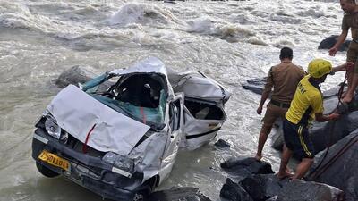 The car fell in a gorge on Gangotri Highway (HT Photo/Sourced)