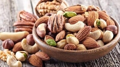 Dry fruits: Almonds, cashews, raisins and other dry fruits can be offered to Lord Vishwakarma on this day. (Shutterstock) Dry fruits: Almonds, cashews, raisins and other dry fruits can be offered to Lord Vishwakarma on this day. (Shutterstock)