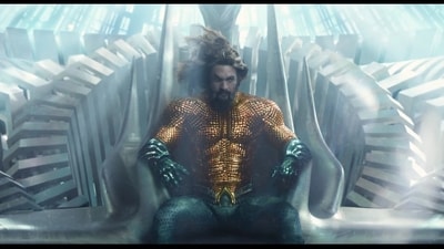 Jason Momoa in a still from Aquaman and The Lost Kingdom. (YouTube/DC) Jason Momoa in a still from Aquaman and The Lost Kingdom. (YouTube/DC)