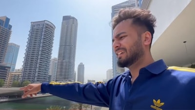 Elvish Yadav shows the view from his balcony in his new Dubai apartment worth  ₹8 crore.