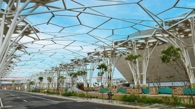 The convention centre has a total project area of over 8.9 lakh square metre and a total built up area of more than 1.8 lakh square metre. (Facebook/Narendra Modi)