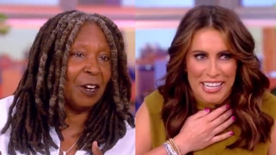 Several fans are outraged after Whoopi Goldberg randomly asked her co-host, Alyssa Farah Griffin, if she was pregnant (@TheView/X)