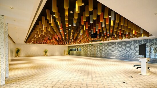 According to an official release, ‘Yashobhoomi’ offers one of the largest exhibition halls in the world that have been built across 1.07 lakh square metres. These halls will used for hosting exhibitions, trade fairs, and business events.(Facebook/Narendra Modi)