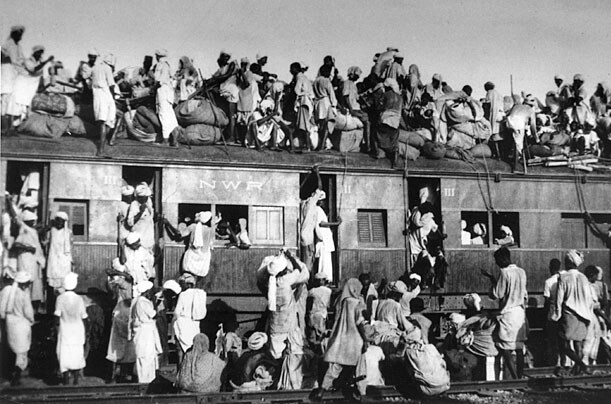 A refugee train on the way to Pakistan (Wikimedia Commons)