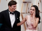 FILE - Ashton Kutcher, left, and Mila Kunis arrive at the Oscars on March 27, 2022, at the Dolby Theatre in Los Angeles. The couple are apologizing for character letters they wrote on behalf of fellow “That ’70s Show” actor Danny Masterson before he was sentenced for rape this week. (AP Photo/Jae C. Hong, File) FILE - Ashton Kutcher, left, and Mila Kunis arrive at the Oscars on March 27, 2022, at the Dolby Theatre in Los Angeles. The couple are apologizing for character letters they wrote on behalf of fellow “That ’70s Show” actor Danny Masterson before he was sentenced for rape this week. (AP Photo/Jae C. Hong, File)