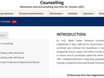 AKTU releases UPTAC 2023 schedule for BPharmacy; seat allotment results to be declared in October