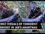 FIRST VISUALS OF TERRORIST HIDEOUT IN J&K'S ANANTNAG FIRST VISUALS OF TERRORIST HIDEOUT IN J&K'S ANANTNAG