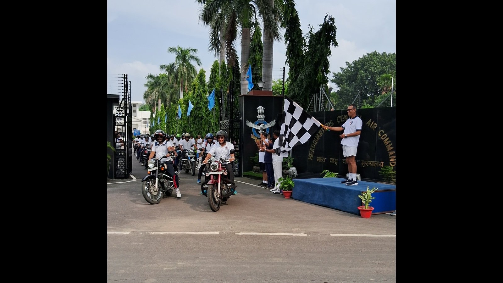 Air Force Day: Prayagraj Bike rally spreads IAF air display awareness - Vimarsana News