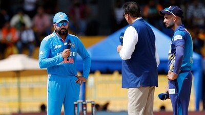Rohit Sharma and Dasun Shanaka at the toss for the Super Fours match between India and Sri Lanka in the Asia Cup 2023 (ANI )