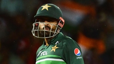 Pakistan's captain Babar Azam reacts after his dismissal by India's Hardik Pandya (not pictured) during the Asia Cup 2023 super 4 (AFP) Pakistan's captain Babar Azam reacts after his dismissal by India's Hardik Pandya (not pictured) during the Asia Cup 2023 super 4 (AFP)