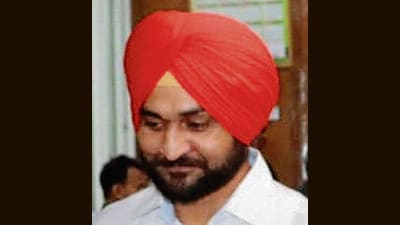 Haryana minister Sandeep Singh appeared before a court here to furnish bail bonds on Saturday, a day after he was granted anticipatory bail in connection with a sexual harassment case registered against him last year on the complaint of a junior woman coach. (HT File Photo)