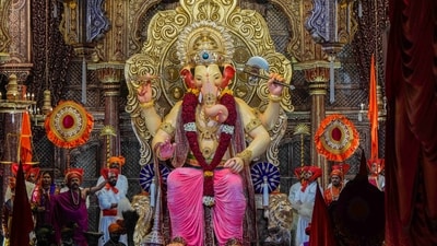 For more than eighty years, the Kambli family has been responsible for the upkeep of the Lalbaugcha Raja Ganapati idol. (PTI) For more than eighty years, the Kambli family has been responsible for the upkeep of the Lalbaugcha Raja Ganapati idol. (PTI)