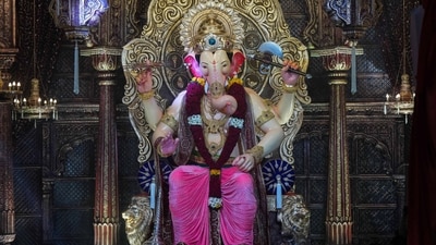 The story behind the Lalbaugcha Raja is well-known, being the celebrated Ganesh Idol of the Lalbaugcha Raja Sarvajanik Ganeshotsav Mandal. This Mandal is situated at Putlabai Chawl, a place of worship established in 1934. (PTI) The story behind the Lalbaugcha Raja is well-known, being the celebrated Ganesh Idol of the Lalbaugcha Raja Sarvajanik Ganeshotsav Mandal. This Mandal is situated at Putlabai Chawl, a place of worship established in 1934. (PTI)