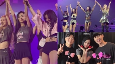 BLACKPINK at their Born Pink finale concert in Seoul, South Korea. BLACKPINK at their Born Pink finale concert in Seoul, South Korea.