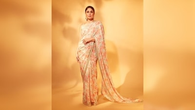 Kareena Kapoor took to her Instagram handle to share a series of photos of herself in the saree and wrote, "Got seats to the front row 😉 @filmcompanion #JaaneJaan." (Instagram/@kareenakapoorkhan) Kareena Kapoor took to her Instagram handle to share a series of photos of herself in the saree and wrote, "Got seats to the front row 😉 @filmcompanion #JaaneJaan." (Instagram/@kareenakapoorkhan)