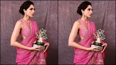 On Friday, Sobhita gave her fans a sweet surprise as she took to Instagram to upload a series of pictures accompanied by the caption, “'Versatile actor of the year' This really is a win for female characters written with depth and dimension. Characters like Tara who are so full of life and charge.” (Instagram/@sobhitad) On Friday, Sobhita gave her fans a sweet surprise as she took to Instagram to upload a series of pictures accompanied by the caption, “'Versatile actor of the year' This really is a win for female characters written with depth and dimension. Characters like Tara who are so full of life and charge.” (Instagram/@sobhitad)
