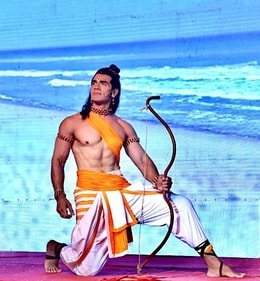 Rahul Bhuchar in the role of Lord Ram at Ayodhya Ki Ramleela (Instagram) Rahul Bhuchar in the role of Lord Ram at Ayodhya Ki Ramleela (Instagram)
